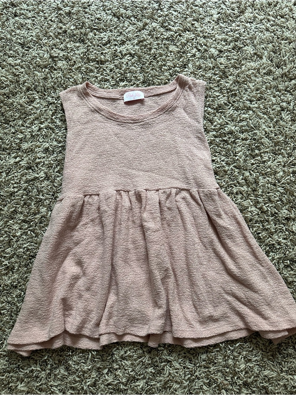 Pink Lily Blush Pink Textured Tank Top